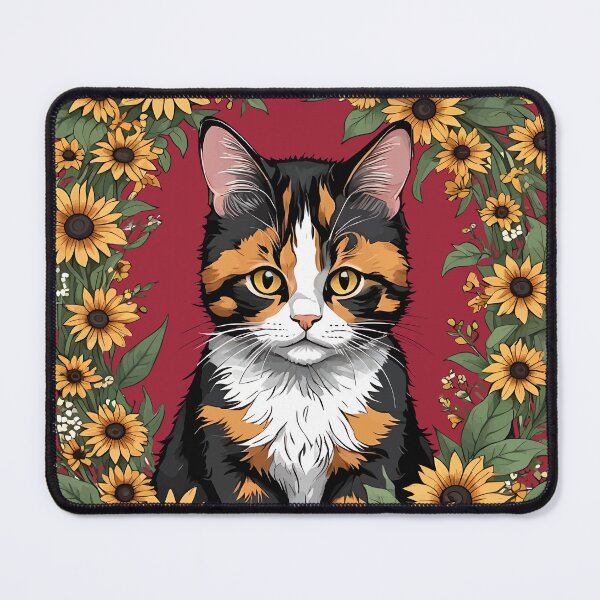 Item preview, Maryland Calico Cat And Black Eyed Susan Flowers 1 designed and sold by taiche.