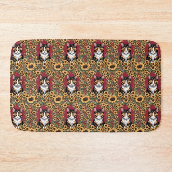 Item preview, Maryland Calico Cat And Black Eyed Susan Flowers 1 designed and sold by taiche.