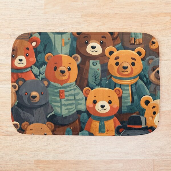Aperçu de l'œuvre Ours mignons dans le bois (modèle sans couture) créée et vendue par Cutiespattern.