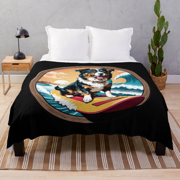 Item preview, Australian Shepherd Dog Surfing designed and sold by Ameiva-Apparel.