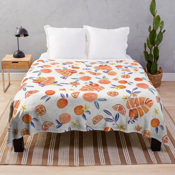 Item preview, Watercolor Sicilian Oranges Pattern designed and sold by aneladesigns.