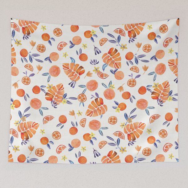 Item preview, Watercolor Sicilian Oranges Pattern designed and sold by aneladesigns.