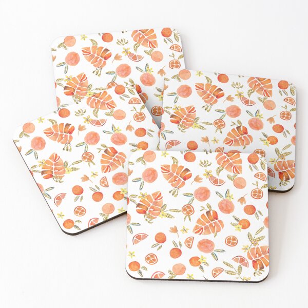 Item preview, Watercolor Sicilian Oranges Pattern with Glitter Effect designed and sold by aneladesigns.
