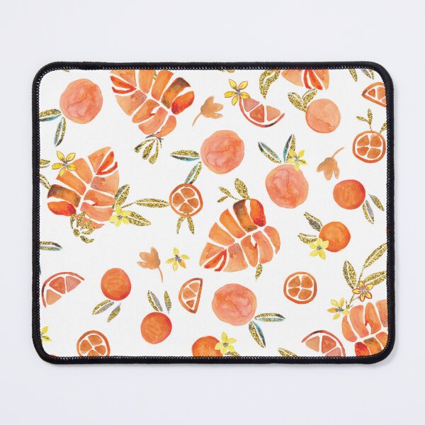 Item preview, Watercolor Sicilian Oranges Pattern with Glitter Effect designed and sold by aneladesigns.
