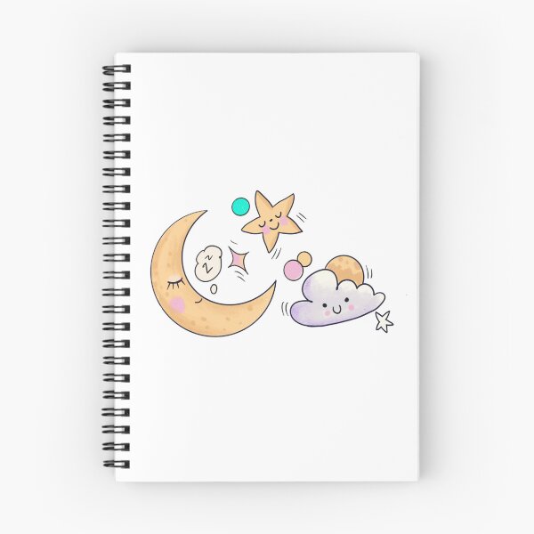 Item preview, Moon with stars cute planer sticker design, illustration designed and sold by NatalkaP.