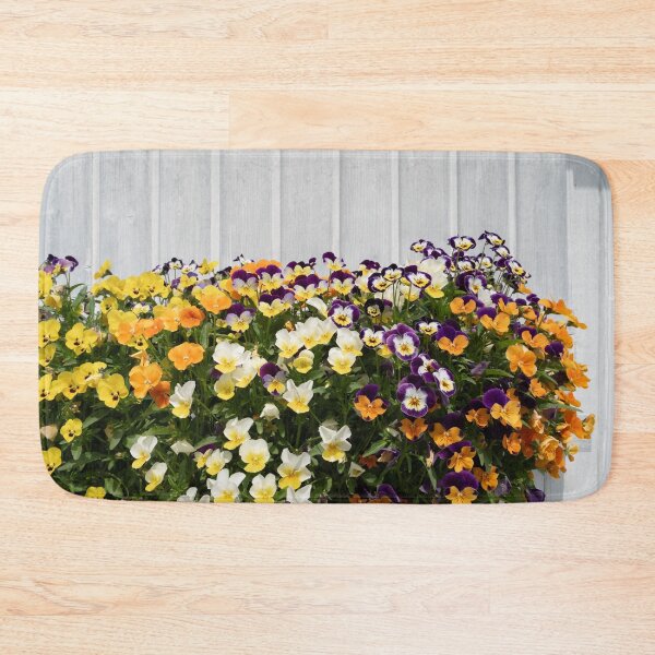 Item preview, Pansies in front of a white wooden façade designed and sold by Heidemüllerin.