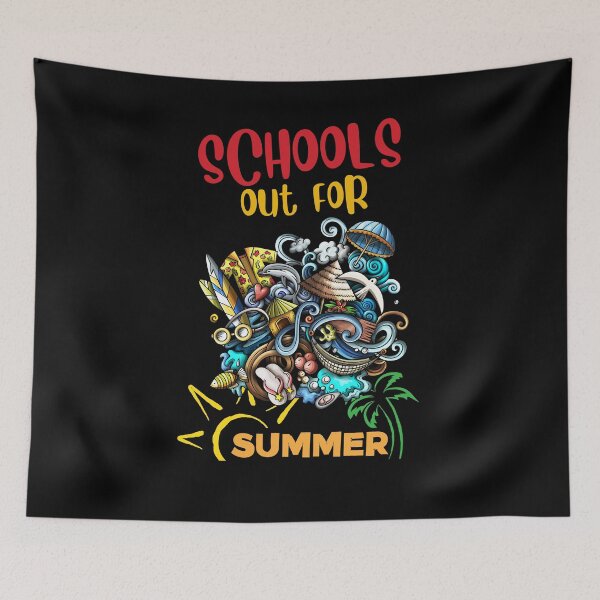 Item preview,  School Out Summer , School's Out For Summer , Peace Out School , Last Day of School , Retro Smiley Face , Teacher Summer Vacation, Beac designed and sold by Creativedsigna.