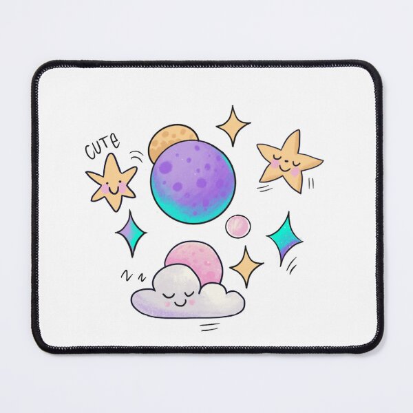 Item preview, Cute planets with star, planner sticker design, illustration designed and sold by NatalkaP.