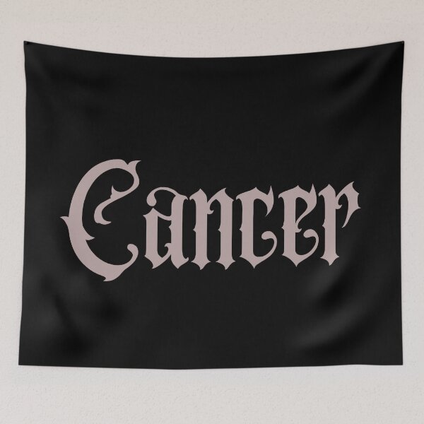 Item preview, Gothic Lettering Cancer Zodiac Sign designed and sold by Hellofriendco.