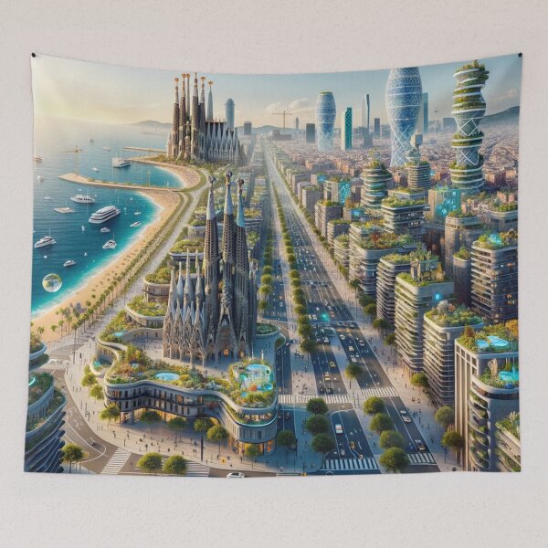 Item preview, Barcelona - Futuristic Cities designed and sold by Eric Nagel.
