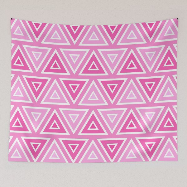 Item preview, Pink shades abstract art geometric design with zigzag lines designed and sold by SpinklyCreations.