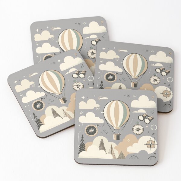 Item preview, Adventure Awaits - Vintage Hot Air Balloon Explorer Art designed and sold by FarBeyound.