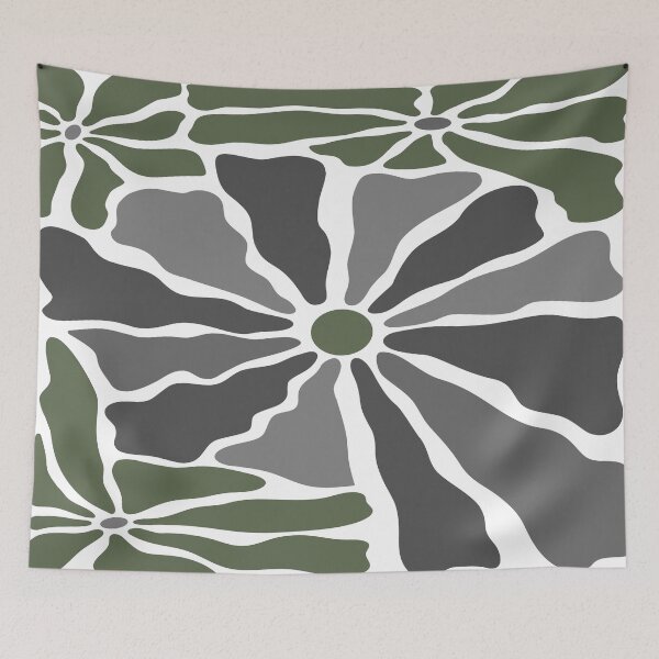 Item preview, Abstract home decorating minimalist flower line art wall poster designed and sold by jayne0524.
