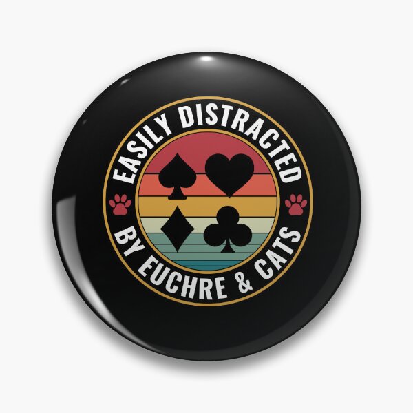 Item preview, Easily distracted by Euchre and Cats Card Game Euchre designed and sold by BlueBerry-Pengu.