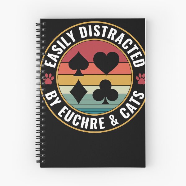 Item preview, Easily distracted by Euchre and Cats Card Game Euchre designed and sold by BlueBerry-Pengu.