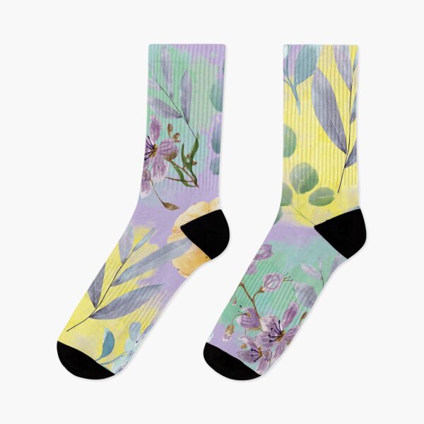 Item preview, Pastel Floral Delight: Leaves & Splash designed and sold by herloque.