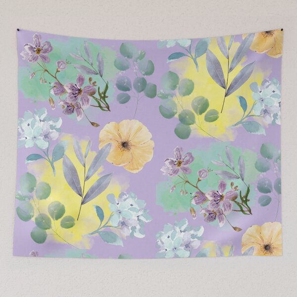 Item preview, Pastel Floral Delight: Leaves & Splash designed and sold by herloque.