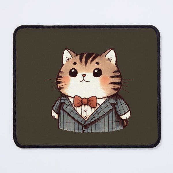 Item preview, Chubby cat in suit and bowtie designed and sold by JL-TEESHOP.
