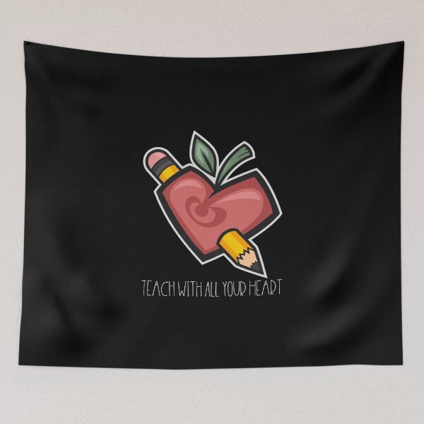 Item preview, Teach With All Your Heart - teacher school teacher designed and sold by anziehend.