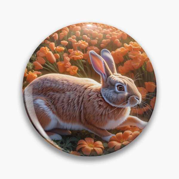 Item preview, Wild hare among flowers designed and sold by M-Y-A-R-T-.