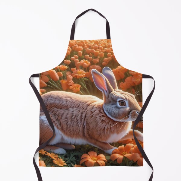 Item preview, Wild hare among flowers designed and sold by M-Y-A-R-T-.