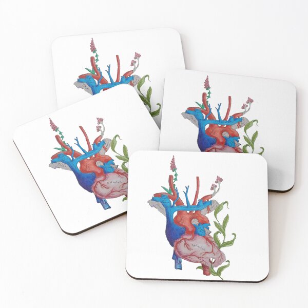 Item preview, floral Anatomical heart design designed and sold by ElsieVirgo91.