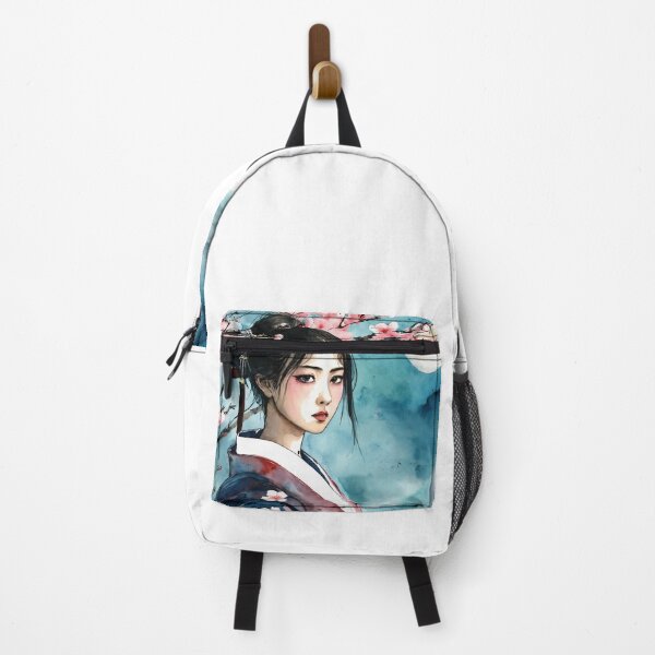 Item preview, Japanese girl with cherry blossom in full moon designed and sold by TigerKim.