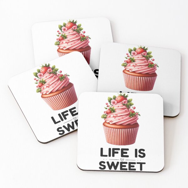 Item preview, Life is sweet cupcake strawberry designed and sold by Lemon-Monday.