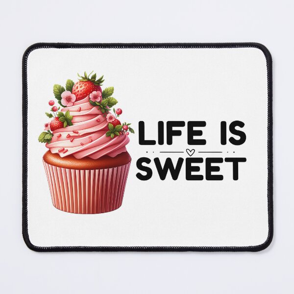 Item preview, Life is sweet cupcake strawberry designed and sold by Lemon-Monday.