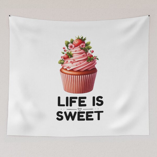 Item preview, Life is sweet cupcake strawberry designed and sold by Lemon-Monday.
