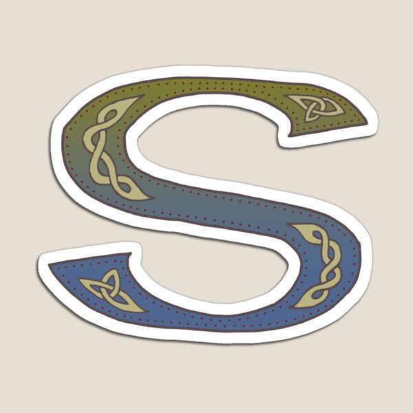 Celtic Knotwork Alphabet - Letter S Magnet