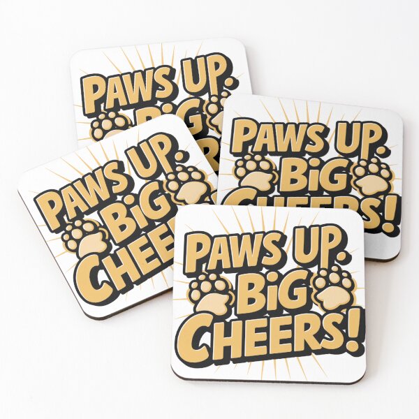 Item preview, Paws Up Cheers! designed and sold by Belarte.shop.