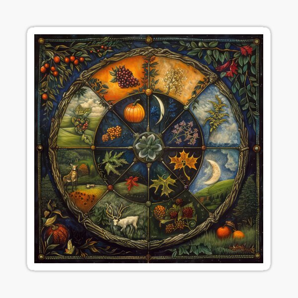 Item preview, Pagan Wheel of the Year designed and sold by thewandswant.