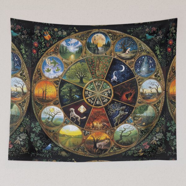 Item preview, Pagan Wheel of the Year designed and sold by thewandswant.