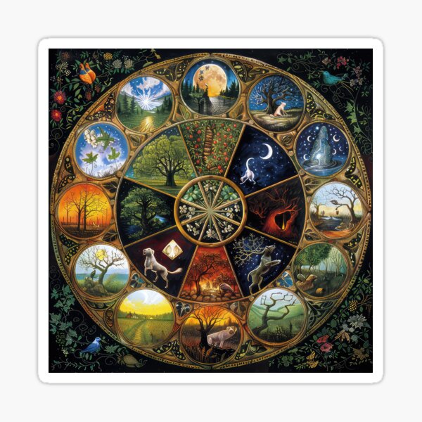 Item preview, Pagan Wheel of the Year designed and sold by thewandswant.
