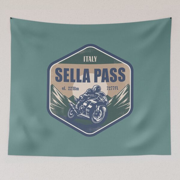 Item preview, Sella Pass Italy Motorcycling Mountain Design designed and sold by CynthiaGraphics.