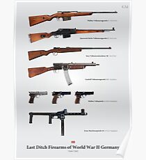 Letzte Graben Feuerwaffen des Zweiten Weltkriegs Deutschland Poster