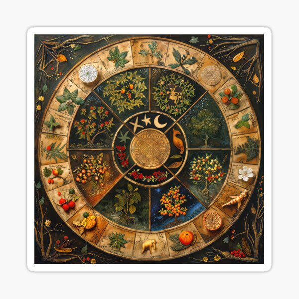 Item preview, Pagan Wheel of the Year designed and sold by thewandswant.