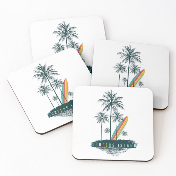 Item preview, Surfing season, palms, ocean and surfboat designed and sold by FleurDesign.