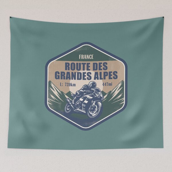Item preview, Route des Grandes Alpes France Motorcycling Mountain Design designed and sold by CynthiaGraphics.