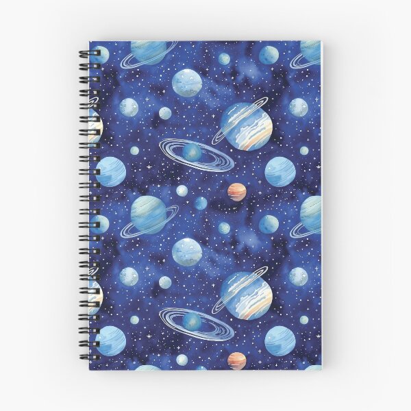 Item preview, Vibrant Watercolor Dancing Planets Blue Hue designed and sold by solarluminosity.