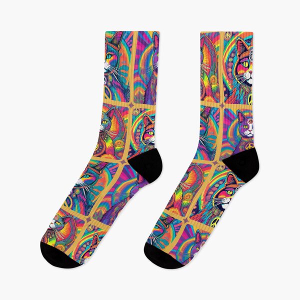 Item preview, Hippie Cats. Peace. Love. designed and sold by CreativeBizarre.
