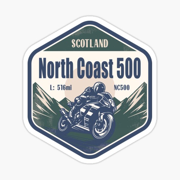 Item preview, North Coast 500 NC500 Scotland Motorcycling Mountain Design designed and sold by CynthiaGraphics.