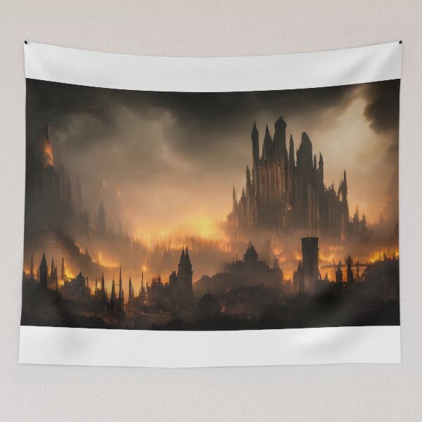 Item preview, Medieval Gothic City on Fire designed and sold by Adrian I Barnett.