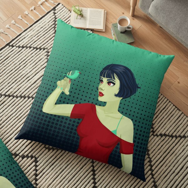 Emerald Evergreen Floor Pillow