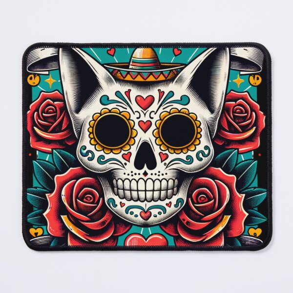 Item preview, Gatos Before Vatos Skeleton Cat Kitten Lover Grumpy Skull designed and sold by SOUDESIGN-vibe.