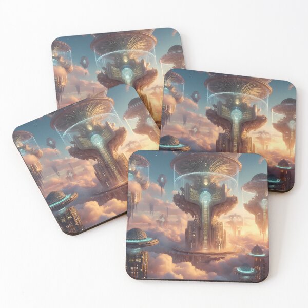 Item preview, Lumina's Floating Libraries at Dawn designed and sold by LivingArtClips.