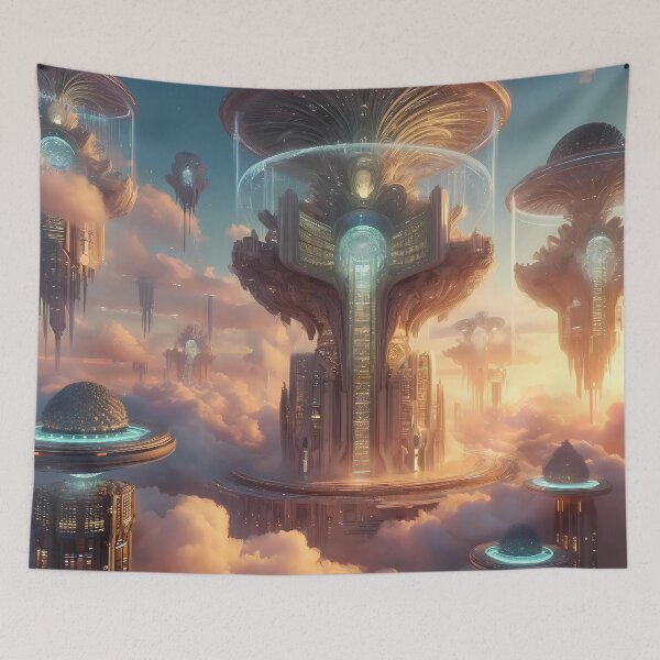 Item preview, Lumina's Floating Libraries at Dawn designed and sold by LivingArtClips.