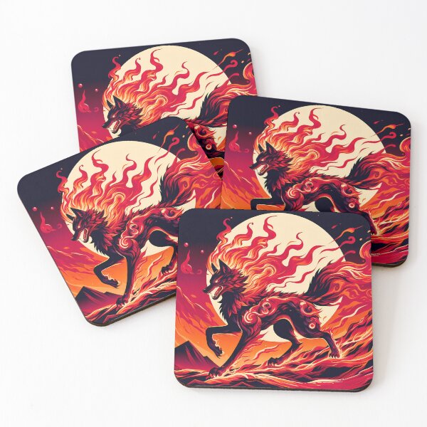 Item preview, Lava Fire Wolf, Ai Generated Art  designed and sold by ACC .