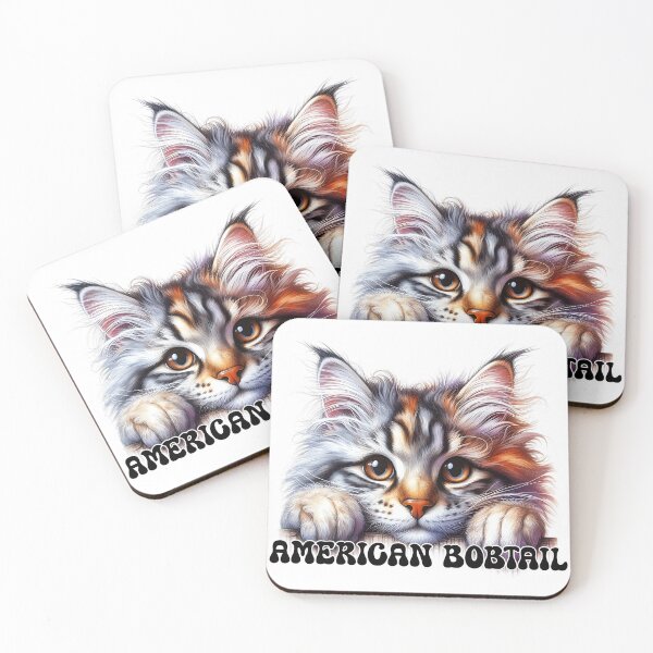 Item preview, American Bobtail Peeking Cat,  designed and sold by quiltsncatitude.